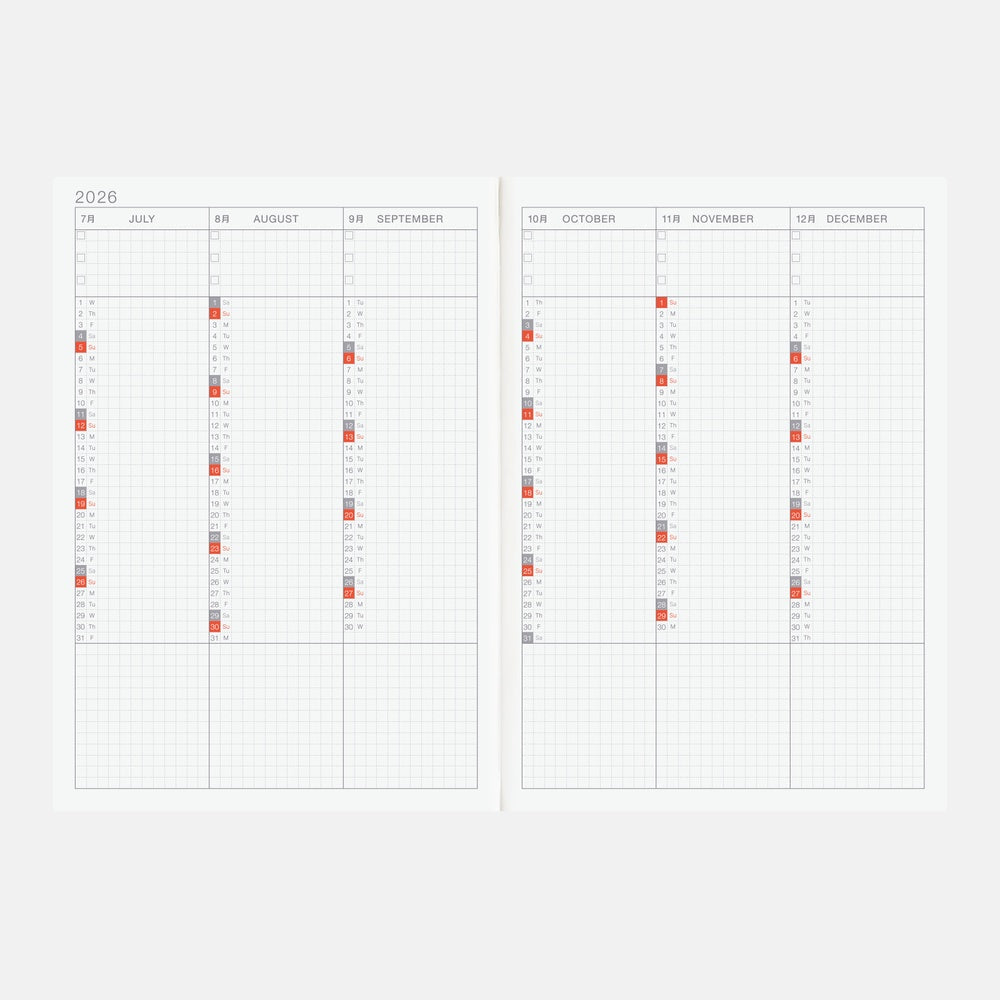 Agenda japonesa Hobonichi – Edición 2026 (Planner, Cousin y Weeks)