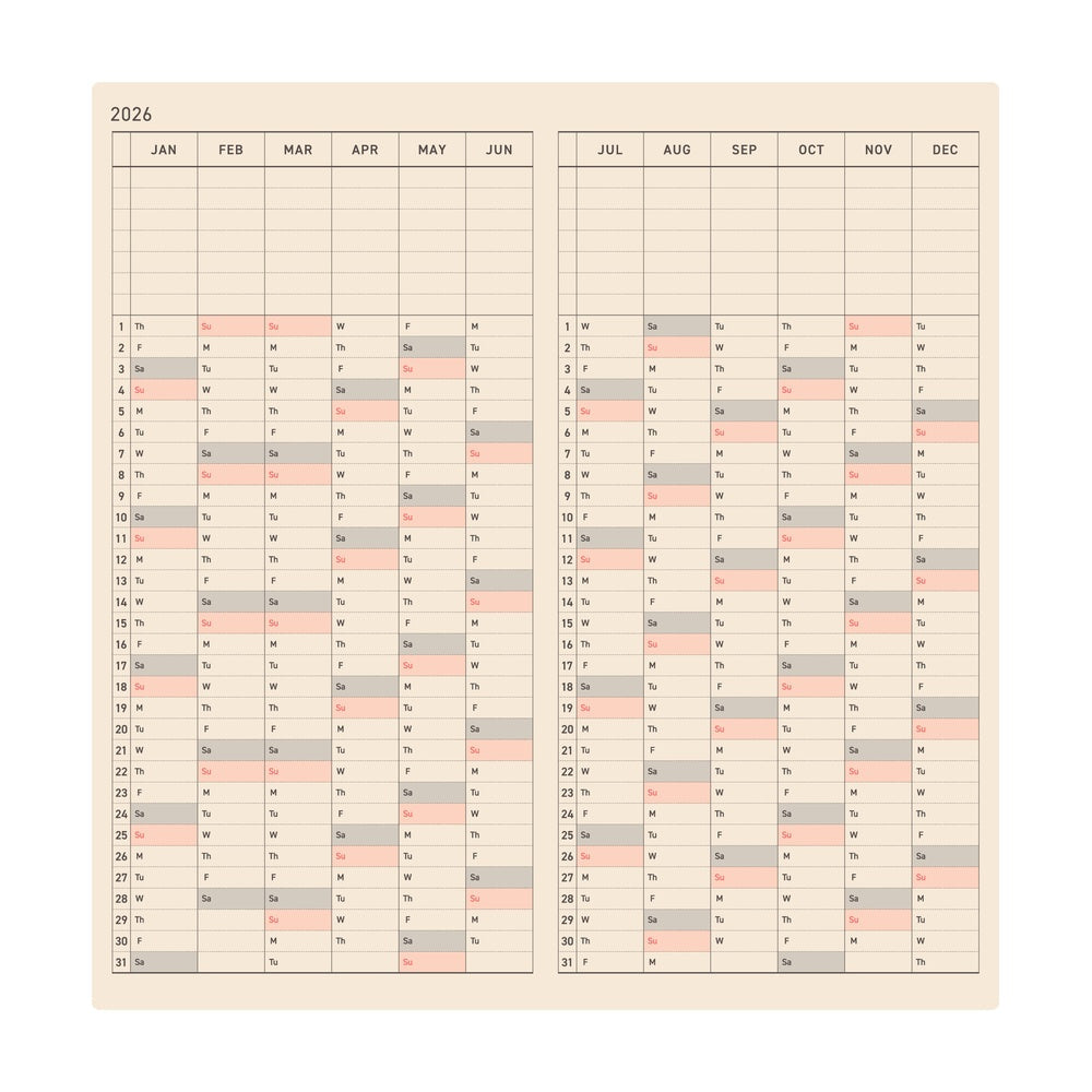 Agenda japonesa Hobonichi – Edición 2026 (Planner, Cousin y Weeks)