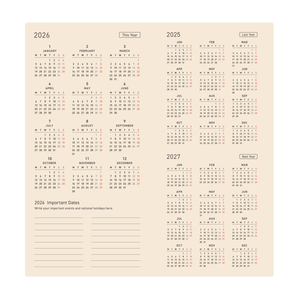 Agenda japonesa Hobonichi – Edición 2026 (Planner, Cousin y Weeks)